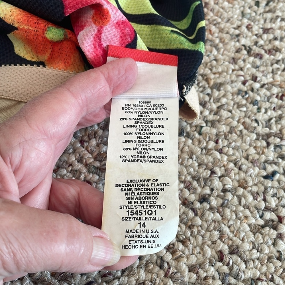 Cole of California Colorful Floral Textured Tankini & Bottoms. 14 - Picture 5 of 7